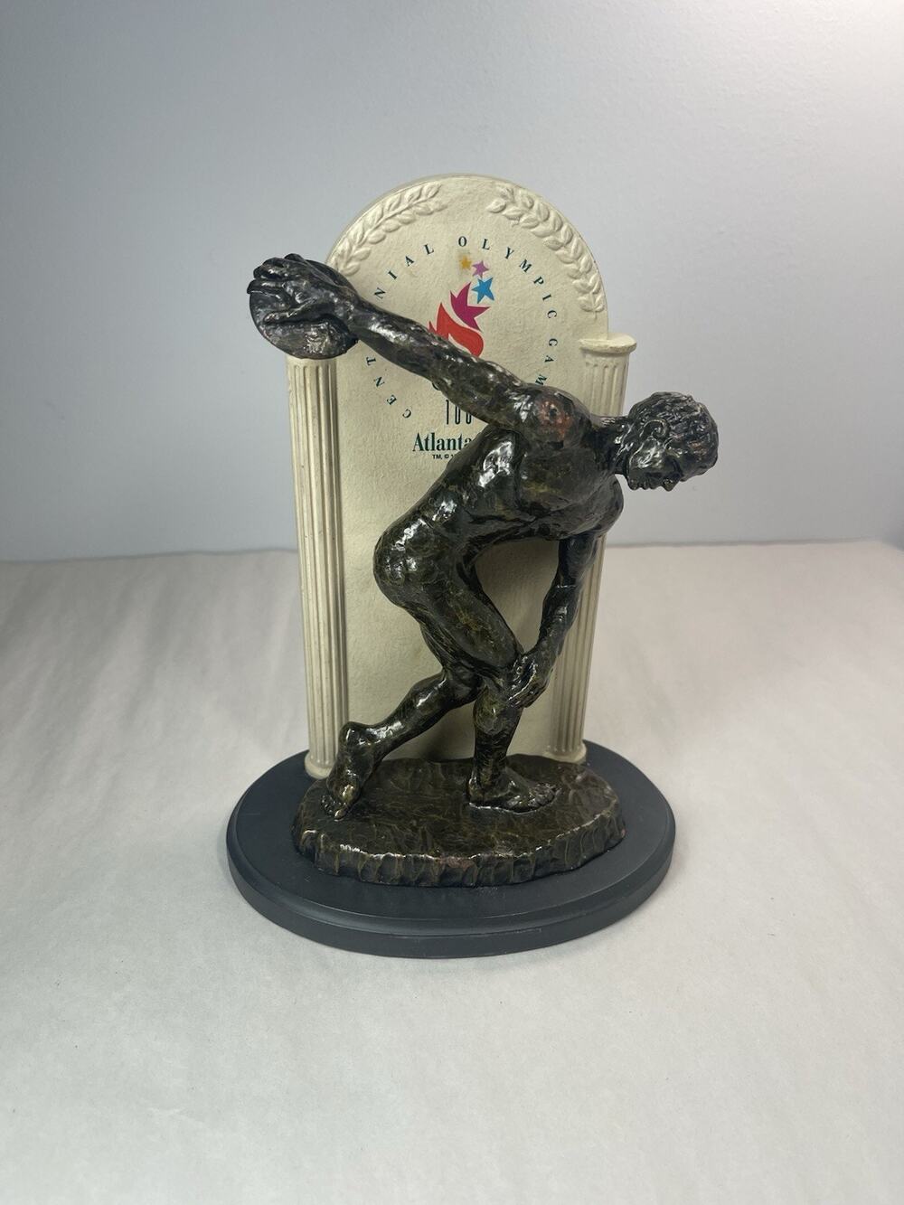 Atlanta Olympic Triumph Man Throwing Discus Statue Hallmark Limited Edition 1996